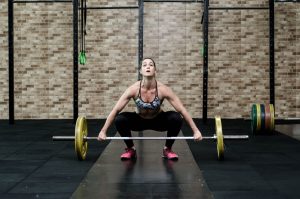 Woman lifting a barbell