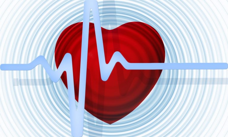 illustration of a heart with monitor