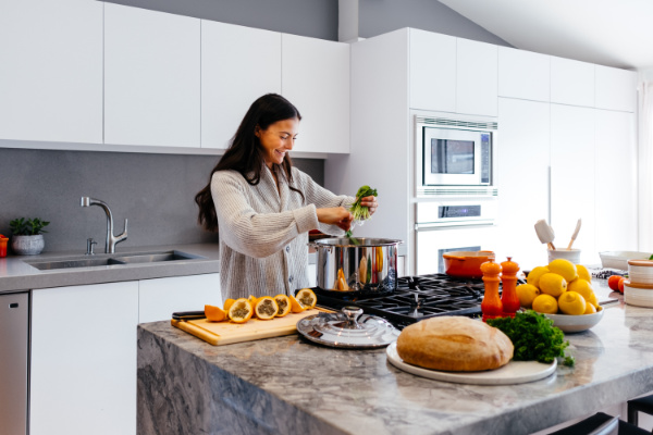 Patient in kitchen